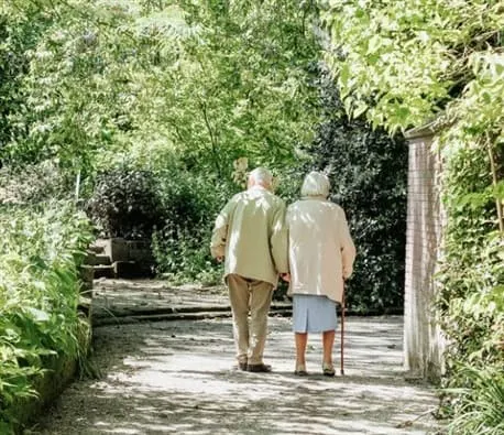 elderly happy couple of blue zones