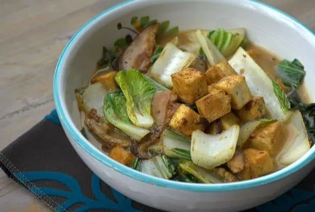 okinawan miso and tofu meal