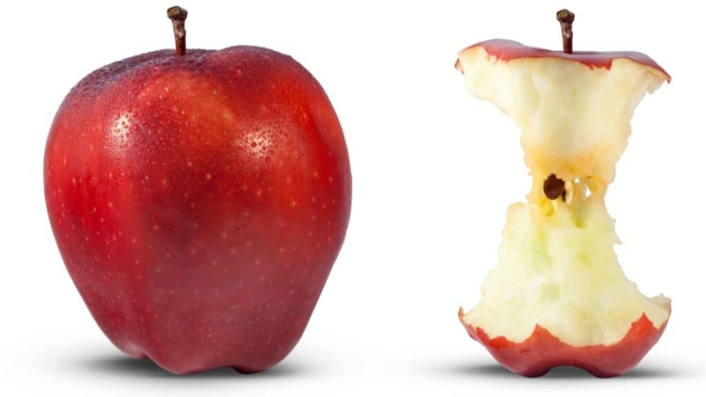 Is it OK to eat the core of an apple