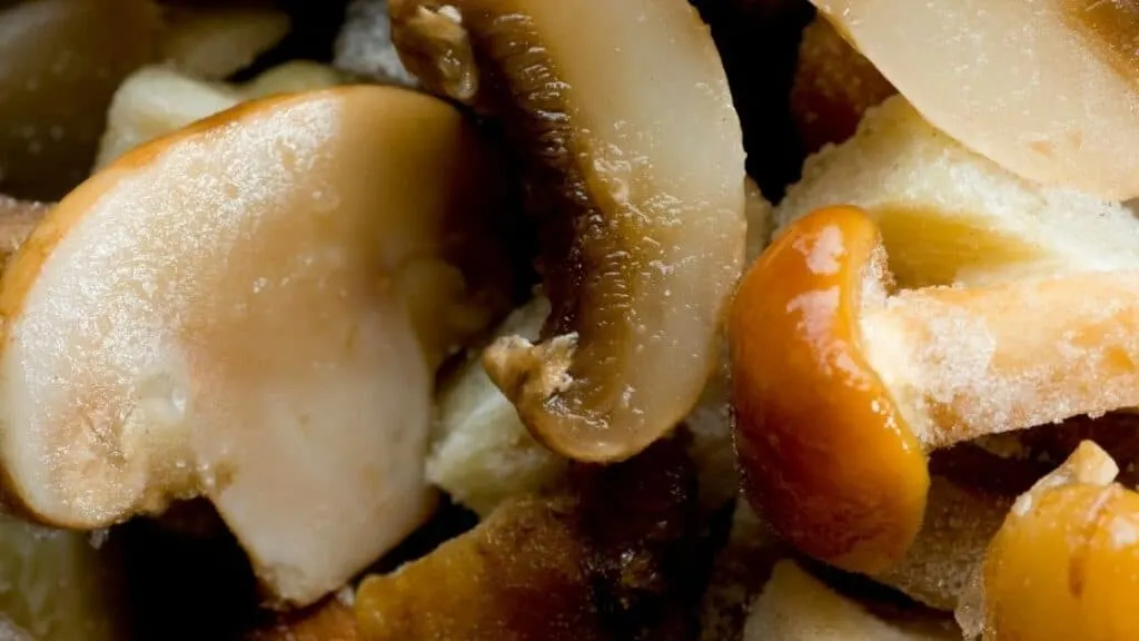 Can cooked mushrooms be frozen